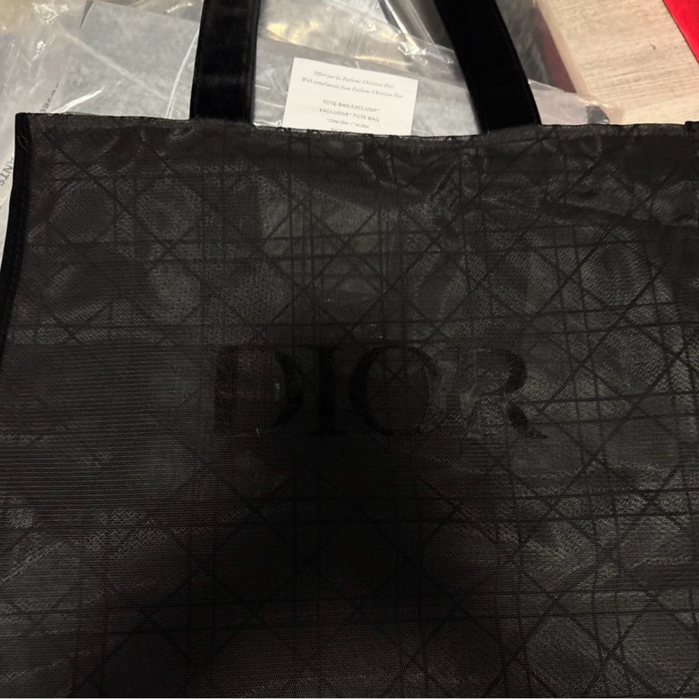 Dior Black Geometric Tote NIB